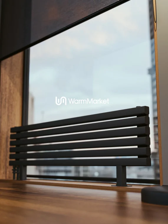 Bareng Tipe ZN 1000 - напольный трубчатый радиатор шириной 1000 мм, нижнее левое подключение