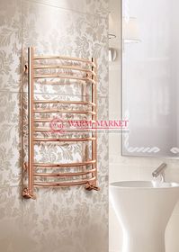 Forma Bronze - бронзовый полотенцесушитель шириной 400 мм, выпуклый вперед