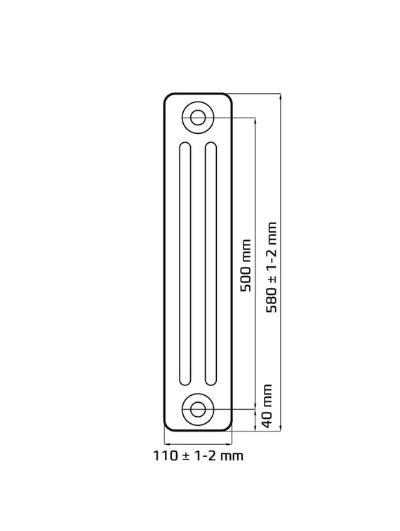 Toulon 500/110 - чугунный дизайн радиатор