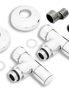 Вентиль круглый регулировочный прямой белого цвета