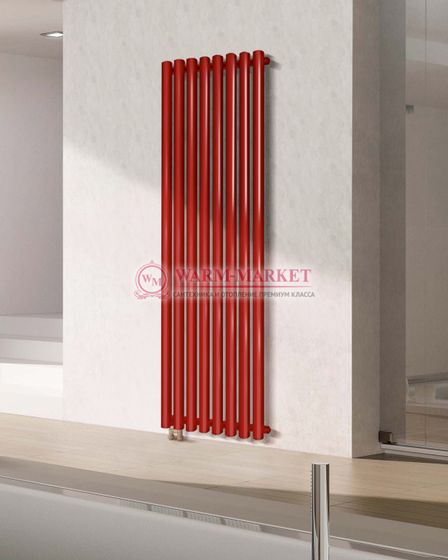 Garmonia A 40 V 1 - вертикальный трубчатый радиатор высотой 1784 мм красного цвета