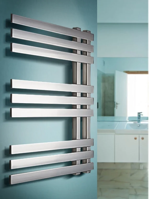 Vega - электрический дизайн полотенцесушитель оригинальной формы с квадратным профилем