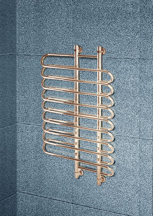 Sharm Bronze - бронзовый водяной полотенцесушитель с округлыми перекладинами | Фото