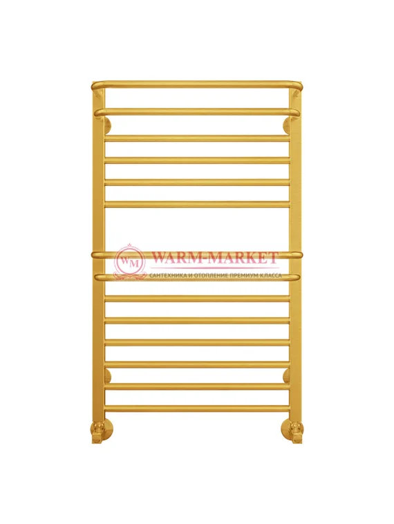 Орион - водяной полотенцесушитель, нижнее подключение, цвет золото