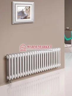 Трубчатый радиатор Dia Norm 2057-22 секции, двухтрубный с нижним правым/левым подключением.