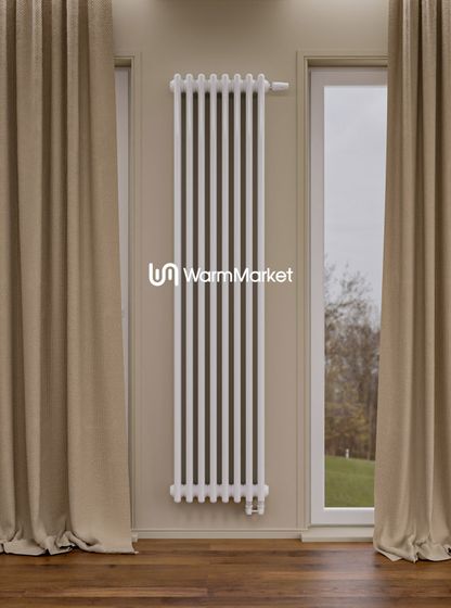 Bareng Softy 3170 - трехтрубный трубчатый радиатор высотой 1700 мм, нижнее подключение с термостатикой