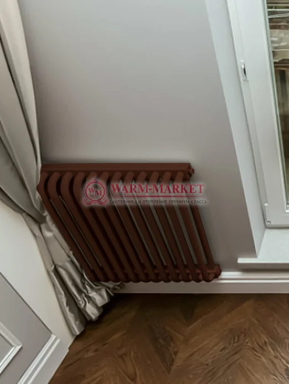 Трубчатый радиатор KZTO RS‌-2 высотой 540 мм коричневого цвета