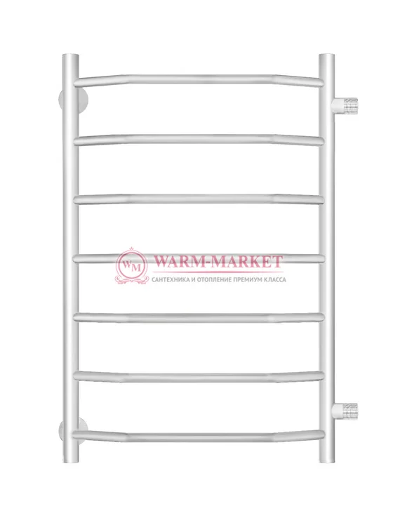 Виктория П7 - водяной полотенцесушитель, боковое подключение, белый