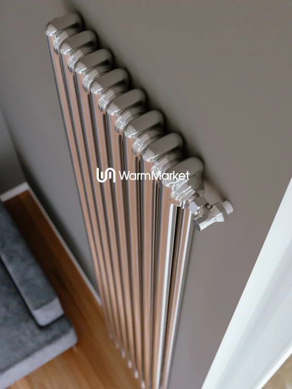 Axxinot Sentir Chrome 2180 - вертикальный трубчатый радиатор высотой 1800 мм, боковое подключение N12