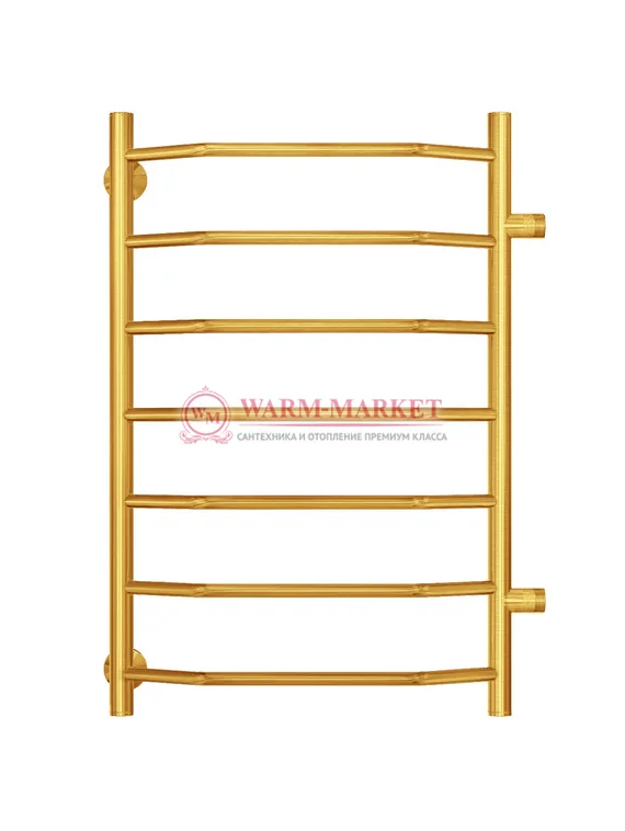 Виктория П7 - водяной полотенцесушитель, боковое подключение, цвет золото