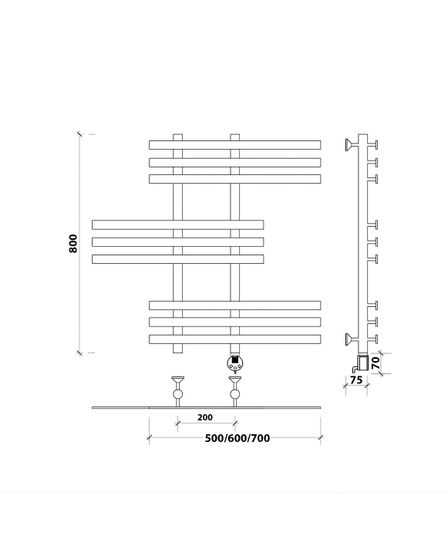 Электрический полотенцесушитель Secado Понтида 6 из нержавеющей стали