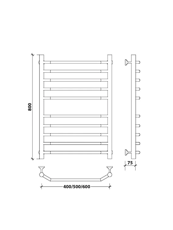 Водяной полотенцесушитель Secado Агата 4 из нержавеющей стали