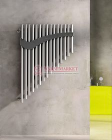 Дизайнерский полотенцесушитель из матовой полированной нержавеющей стали Pan Carisa