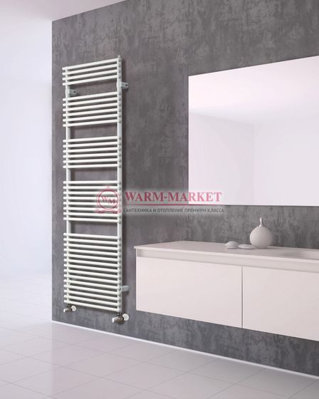 Полотенцесушитель Irsap Flauto из нержавеющей стали с горизонтальными закругленными трубками