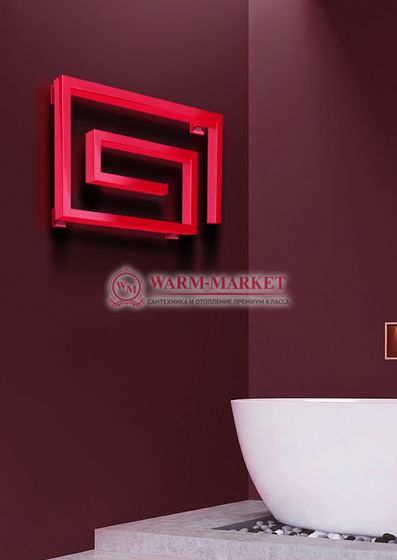 Garmonia R-дизайнерский водяной полотенцесушитель из квадратного профиля