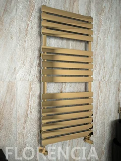 Florencia Bronze - бронзовый дизайн полотенцесушитель с прямоугольными горизонталями.