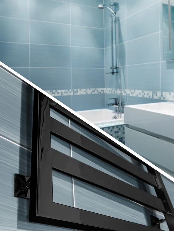 Tempra - дизайн полотенцесушитель с широким профилем прямоугольного сечения