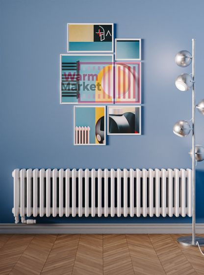 Трубчатый радиатор Solira 3037 N69 твв нижнее подключение с термостатикой, кремовый (RAL 9001)