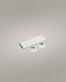 Комплект декоративных трубок "ретро" для подключения чугунного радиатора, белый