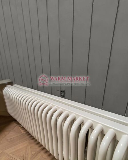 Трубчатый радиатор KZTO RS‌-4 высотой 540 мм красного цвета