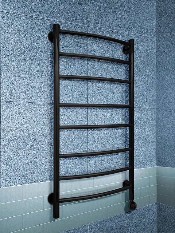 Galant Black E - черный электрический полотенцесушитель классической формы, 600х400 мм