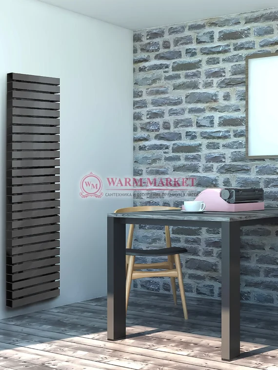 Steel VL 60х60 1580 - вертикальный трубчатый дизайн-радиатор шириной 630 мм, 25 секций