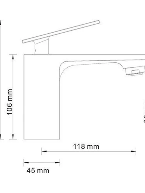 Смеситель для умывальника черный Alme 1503-Bl