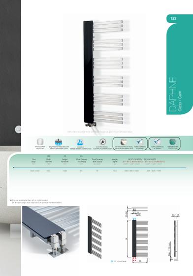 Daphne Mat-дизайнерский полотенцесушитель из матовой нержавеющей стали