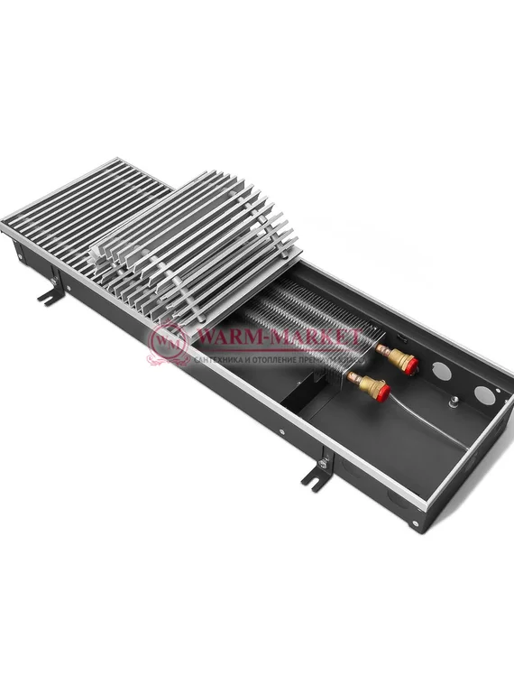 Внутрипольный конвектор Techno Usual KVZ, высота 65 мм., ширина 200 мм., без решетки