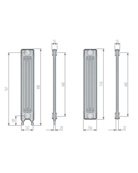 Exemet Ardeco 660 - чугунный дизайн радиатор