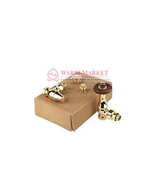 Комплект для подключения радиатора Old Style термостатический угловой, золото