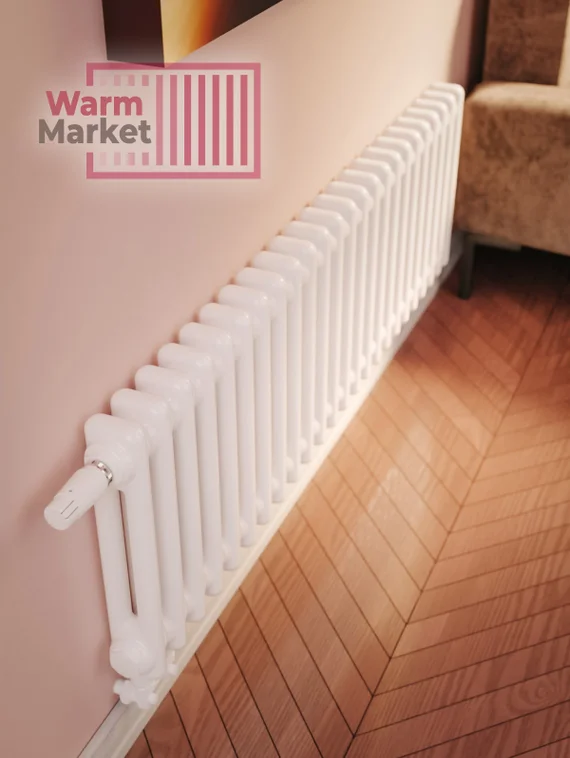 Axxinot Sentir 2040 - стальной трубчатый радиатор, нижнее подключение с термостатикой N69 твв