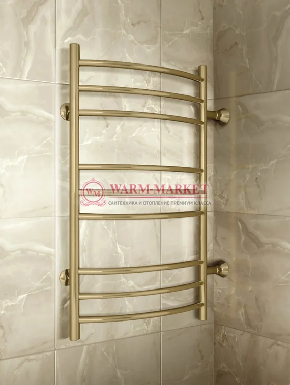Warmer B Classic 500х700х500 - 9 перекладин полотенцесушитель с боковым подключением, античная бронзWarmer B Classic 700х500х500 - 9 перекладин полотенцесушитель с боковым подключением, античная бронза