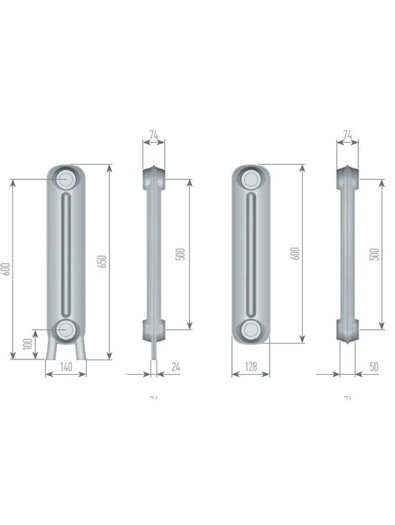 Exemet Prince 500 - чугунный дизайн радиатор