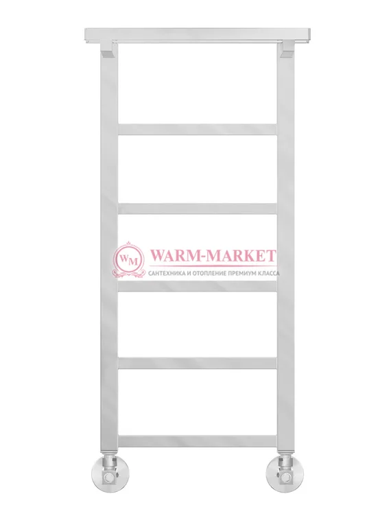 Контур П6-1 - водяной полотенцесушитель с полкой, нижнее подключение, белый