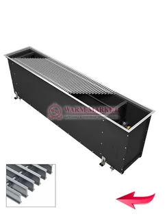 Конвектор внутрипольный Varmann Ntherm Maxi без вентилятора c решеткой из нержавеющей стали натурального цвета