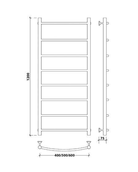 Водяной полотенцесушитель Secado Милан 1 из нержавеющей стали
