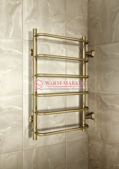 Полотенцесушитель Warmer B Standart 400х600х500 - 6 перекладин  с боковым подключением, античная бронза