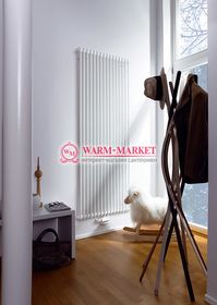 Вертикальный трубчатый радиатор Dia Norm 2180-12 секций, двухтрубный с нижним центральным подключением.