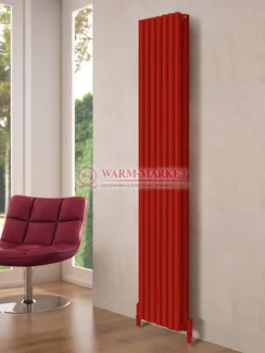 Вертикальный трубчатый радиатор KZTO Garmonia А40 V2 высотой 2034 мм напольного исполнения