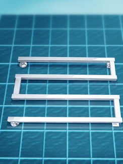 Optima White  - белый полотенцесушитель с боковым подключением квадратный профиль