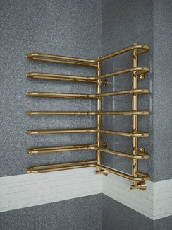 Nika Bronze - угловой полотенцесушитель цвета бронза.