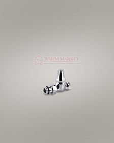 Прямой клапан "ретро" для подключения чугунного радиатора 1/2", хром