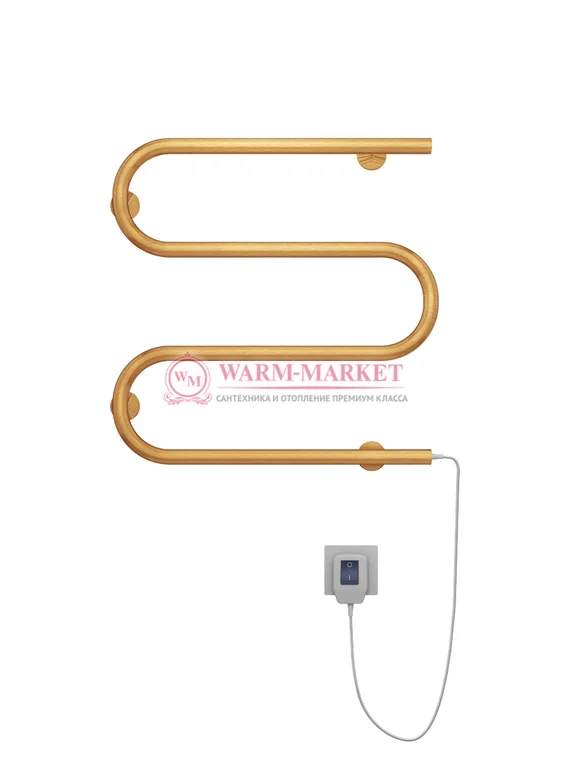 M-образный электрический полотенцесушитель, цвет бронза