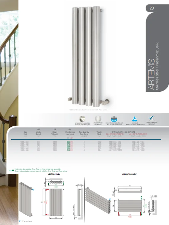 Carisma Mat-дизайнерский полотенцесушитель из матовой полированной нержавеющей стали