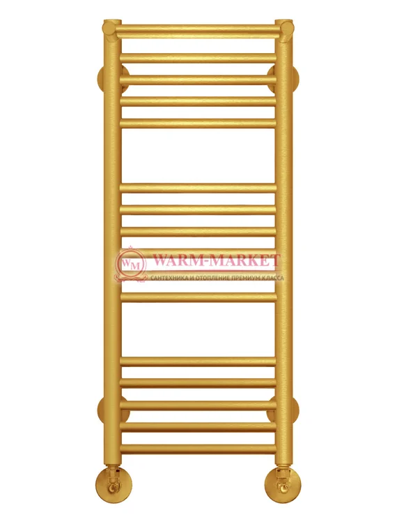 Аврора П16-1- водяной полотенцесушитель с полкой, нижнее подключение, цвет золото