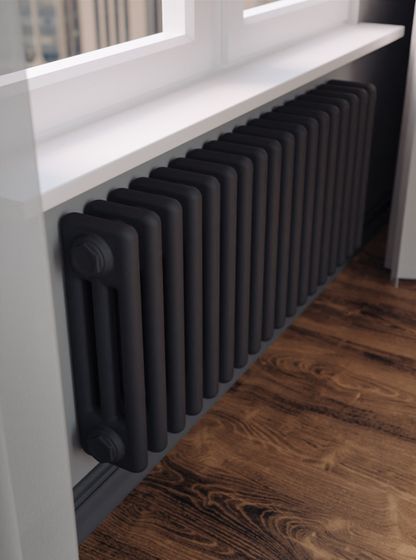 Bronto Pipe 3037 - трехтрубный трубчатый радиатор высотой 370 мм, нижнее подключение с термостатикой