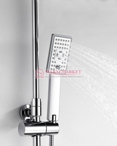 Душевой комплект со смесителем черный A17702-Bl