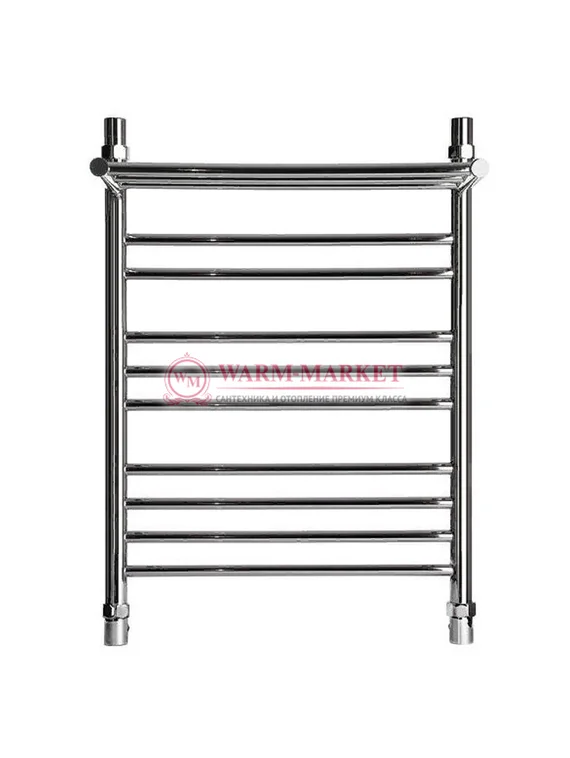 Bogema 4 (прямая) - водяной полотенцесушитель с полкой из нержавеющей стали