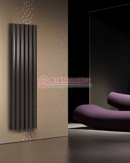 Steel V 60х60 1000 - вертикальный трубчатый дизайн-радиатор, 2 секции